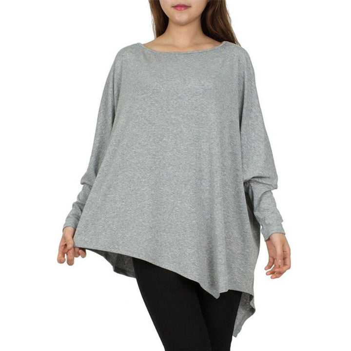 Damen Oversized Oberteil mit asymmetrischem Saum und lässigem Schnitt Drune