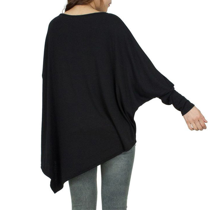Damen Oversized Oberteil mit asymmetrischem Saum und lässigem Schnitt Drune