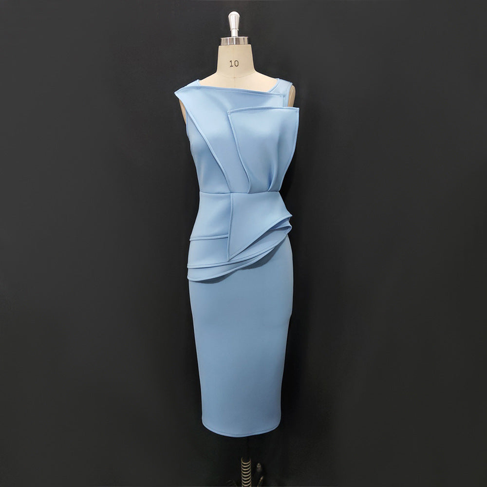 Damen figurbetontes Kleid mit Drapierung Drune