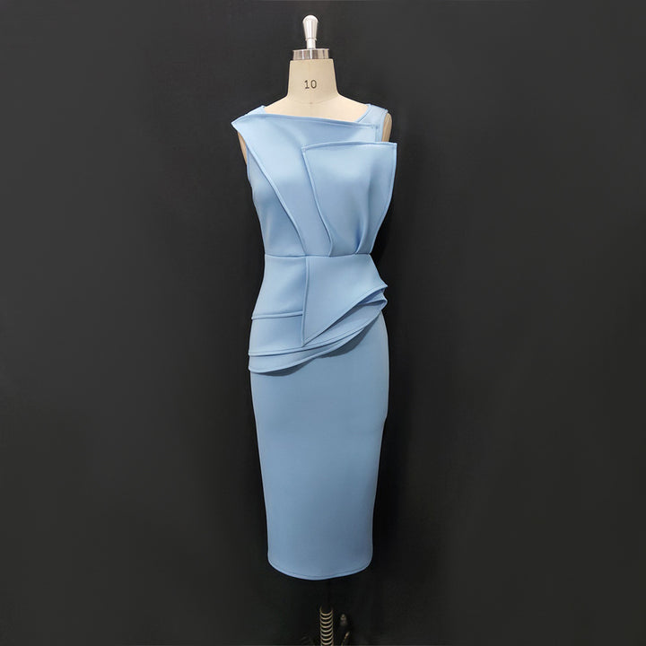 Damen figurbetontes Kleid mit Drapierung Drune