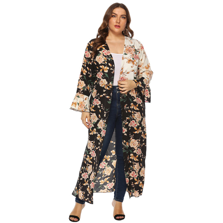 Damen floraler Kimono-Überwurf Drune