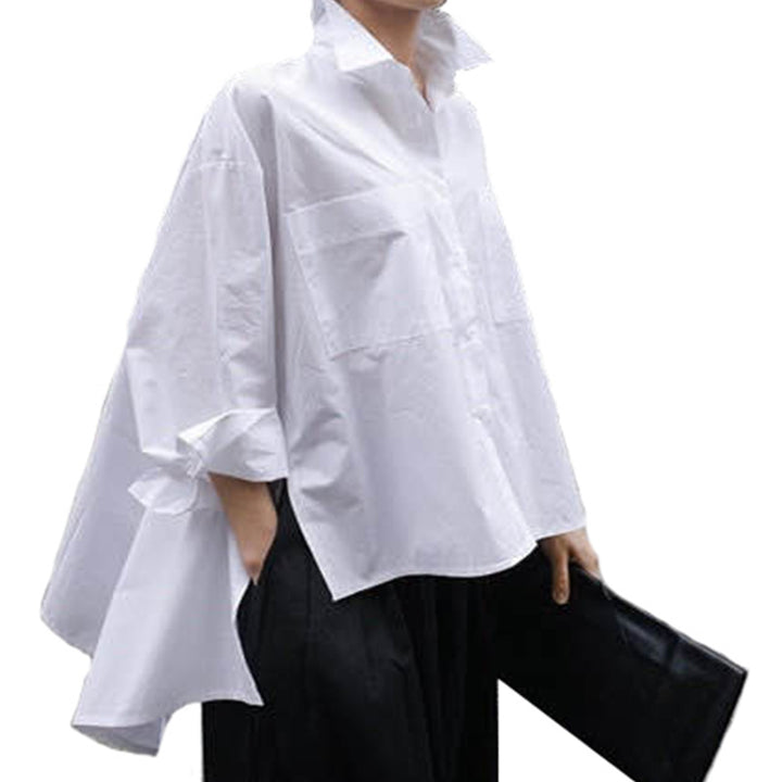Damen Oversized Bluse mit strukturiertem Schnitt und modischen Ärmeln Drune