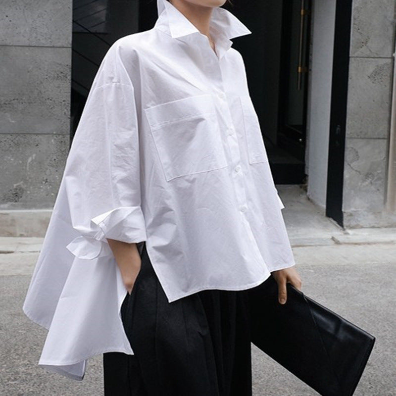 Damen Oversized Bluse mit strukturiertem Schnitt und modischen Ärmeln Drune