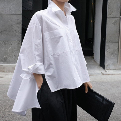 Damen Oversized Bluse mit strukturiertem Schnitt und modischen Ärmeln Drune