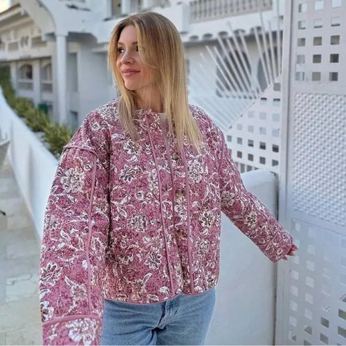 Drune | Gesteppte Jacke mit Blumenmuster