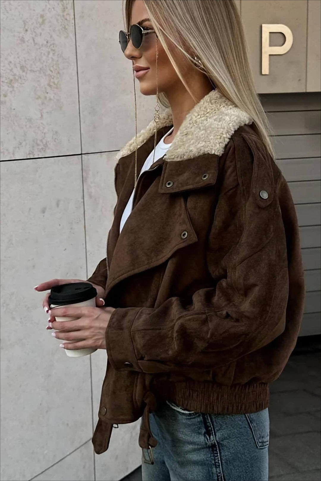 Drune | Braune Übergröße Jacke