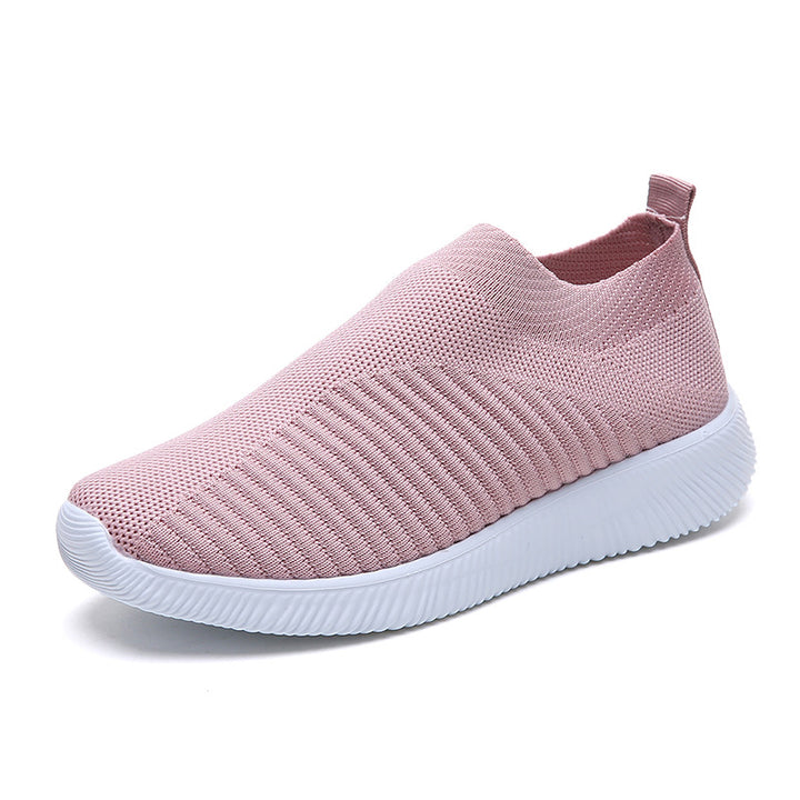 Unisex nan leichte gestrickte Slip-On Sneaker mit elastischem Einstieg und ergonomischer Einlegesohle Drune