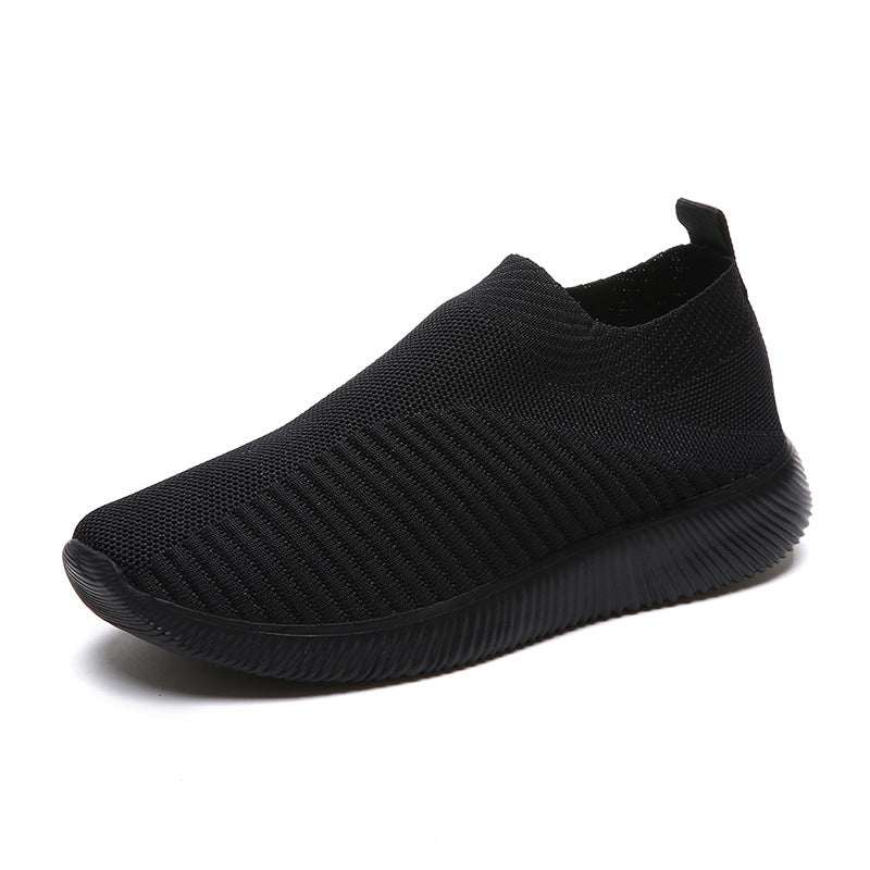 Unisex nan leichte gestrickte Slip-On Sneaker mit elastischem Einstieg und ergonomischer Einlegesohle Drune