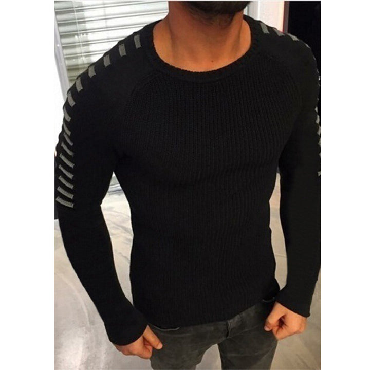 Herren stylischer Feinstrickpullover mit modischen Kontraststreifen Drune