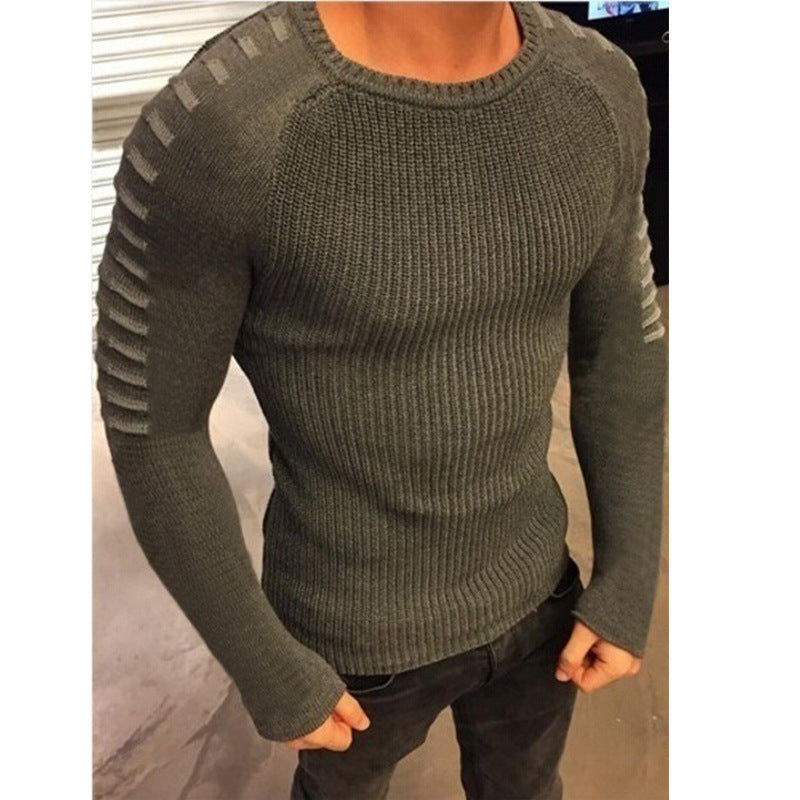 Herren stylischer Feinstrickpullover mit modischen Kontraststreifen Drune