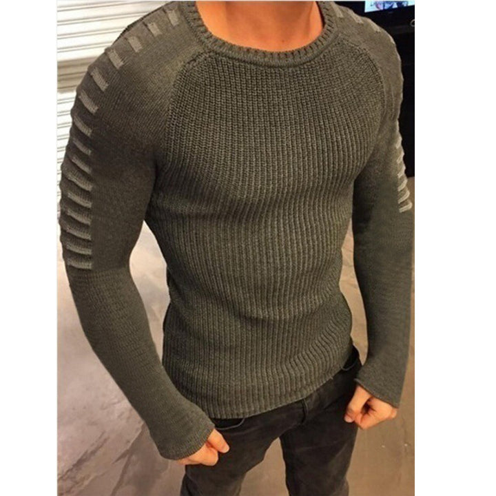 Herren stylischer Feinstrickpullover mit modischen Kontraststreifen Drune