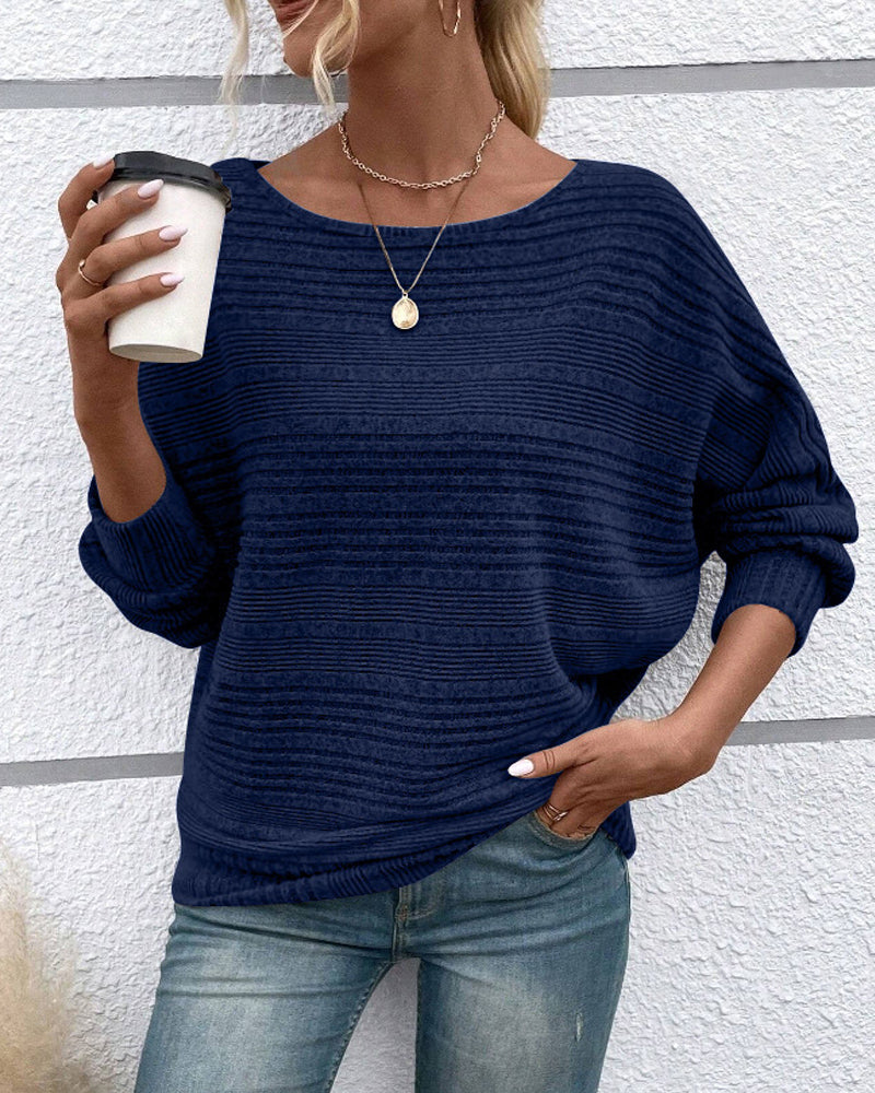 Drune | Langarmshirt mit Rundhals und Streifen