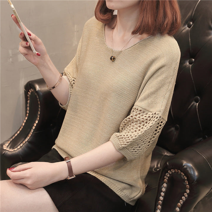 Damen Strickpullover mit dekorativem Häkelmuster und weiteren Designelementen Drune