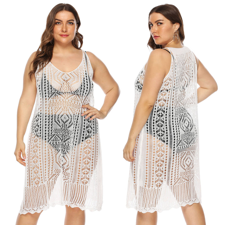 Damen gehäkelter Strandüberwurf mit floralem Design Drune