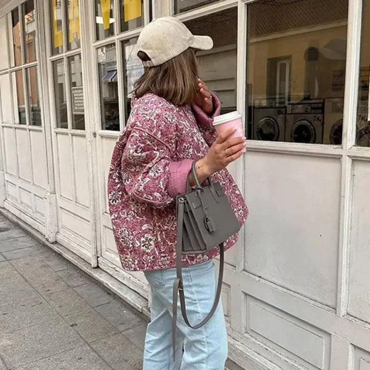 Drune | Gesteppte Jacke mit Blumenmuster