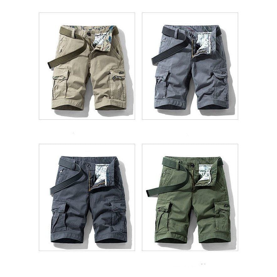 Drune | Cargo Shorts mit Seitentaschen aus Baumwolle
