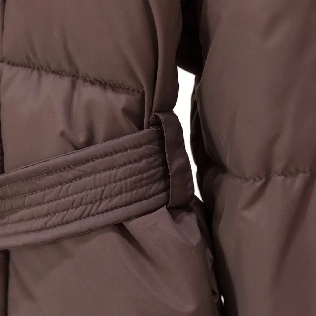 Drune | Warme Pufferjacke mit Gürtel Leicht und Stilvoll Perfekt Für Kalte Tage