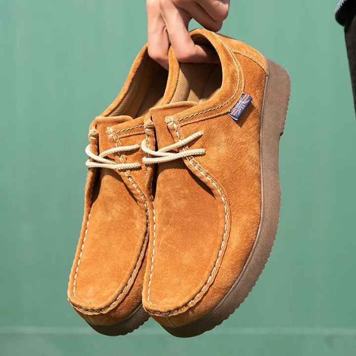 Drune | Schuhe Wildleder Robuste Gummisohle Bequeme Schnürung Lässiger Look