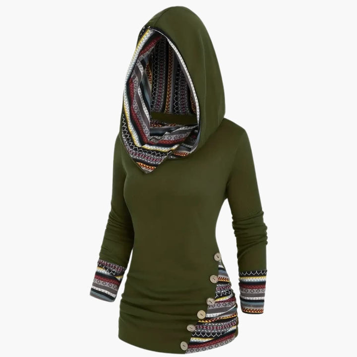 Drune | Stylischer Kapuzenpullover mit ethnischem Druck für Damen