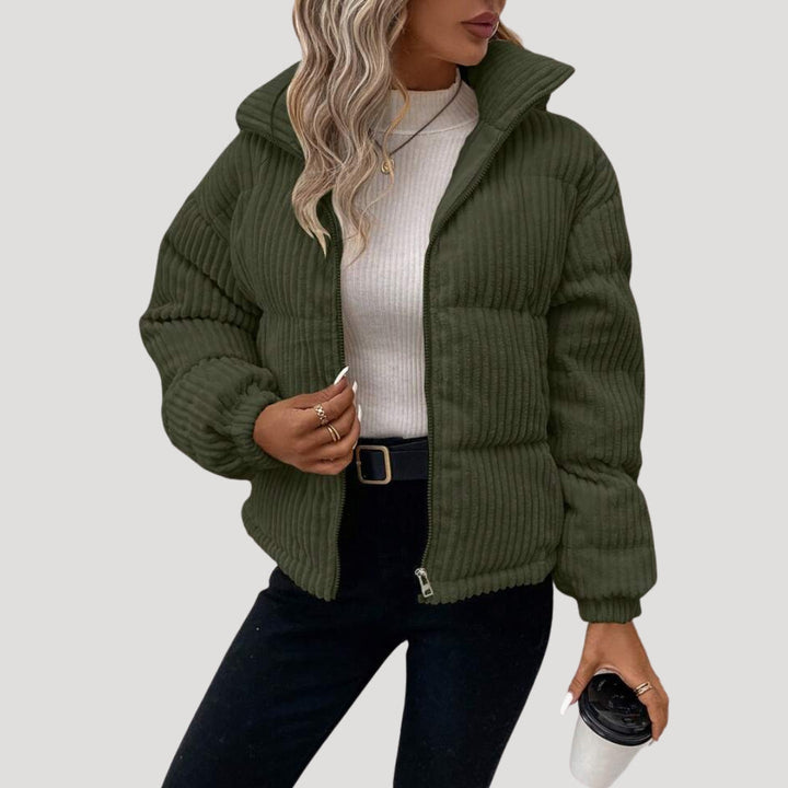 Drune | Damen Cordjacke mit Fleece-Futter Winterstil