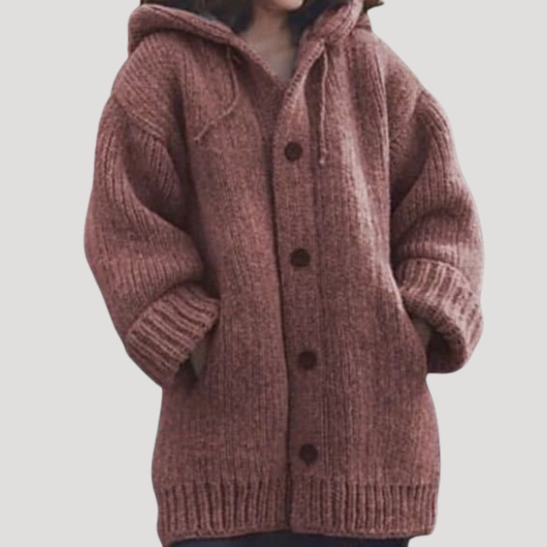 Drune | Damen grob gestrickter Wollwintermantel