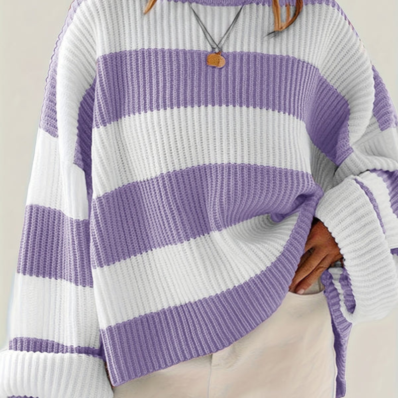 Drune | pullover strick - Gestreift & Oversize