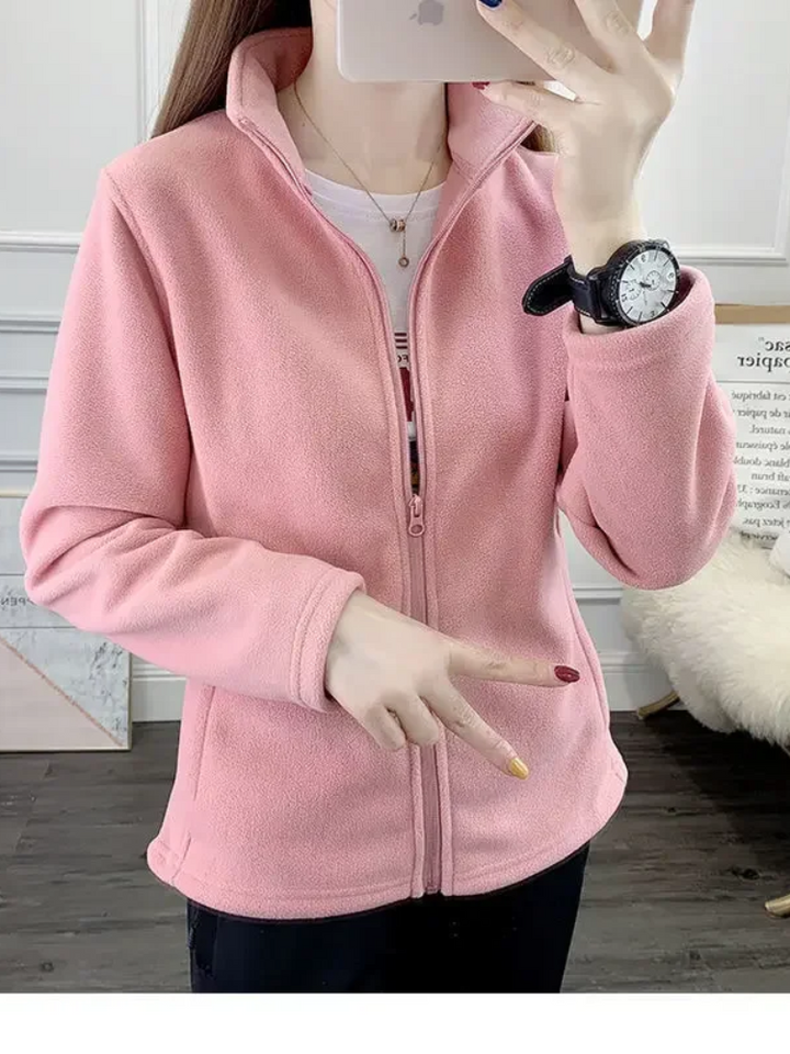 Damen Fleece Weste mit Reißverschluss Warm und Weich