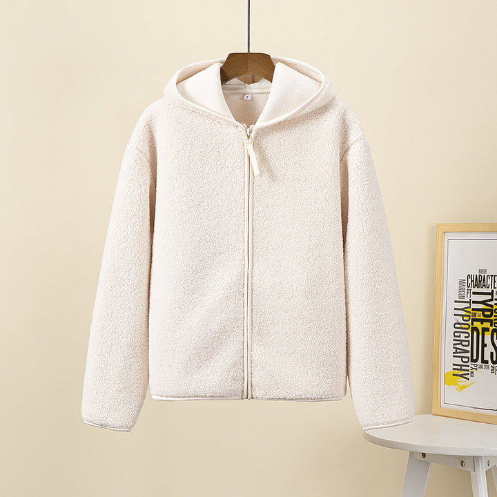Drune | Warme Fleecejacke für Damen, Langarm-Sweatshirt mit Reißverschluss