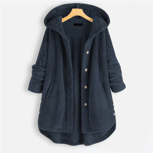 Drune | Lange Winter Knopf Daunen Jacke - Kapuze