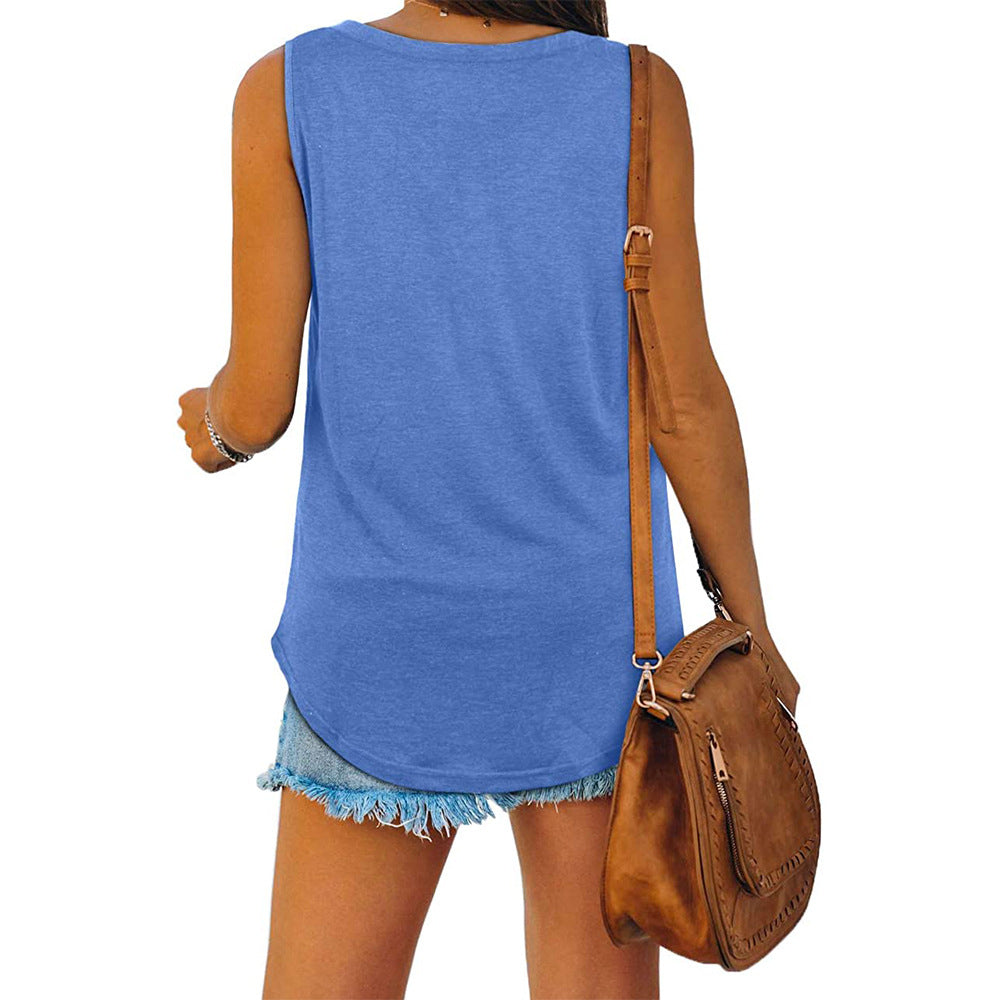 Drune | Jersey Tank-Top mit V-Ausschnitt