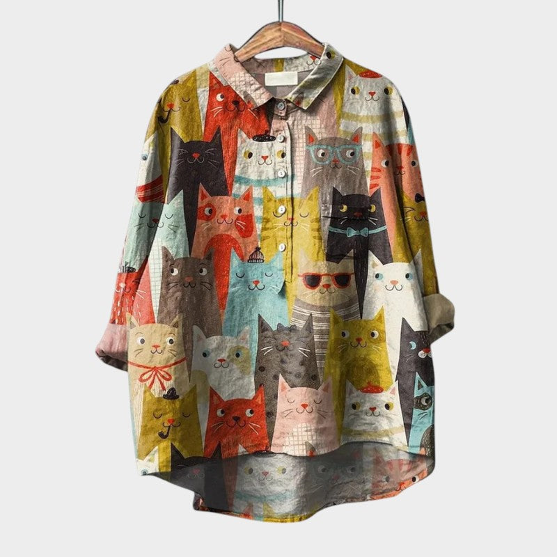 Drune | Lässige Bluse mit Rundhalsausschnitt