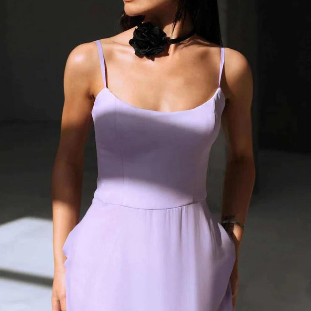 Drune | Volant-Bustier-Midikleid
