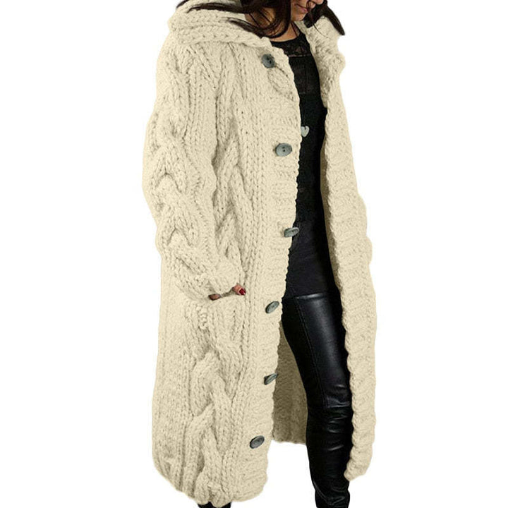 Drune | Lässiger warmer gewebter cardigan für frauen