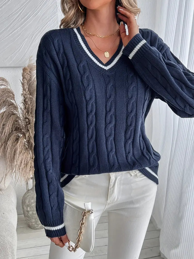 Drune | V-Ausschnitt Kuschelsweater