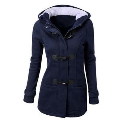 Drune | Damen Gemütliche Fleece Kapuzenjacke