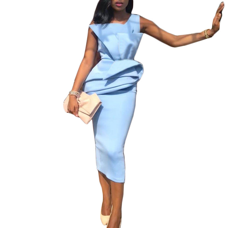 Damen figurbetontes Kleid mit Drapierung Drune