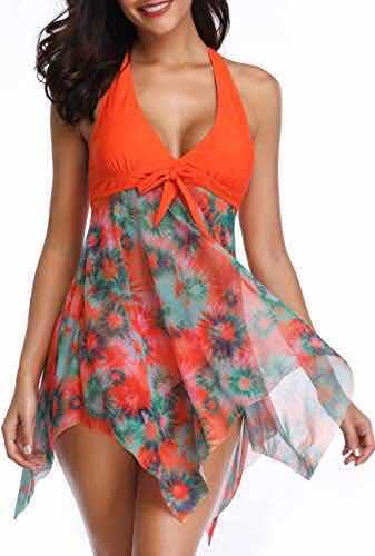 Damen Strandkleid mit floralem Design Drune