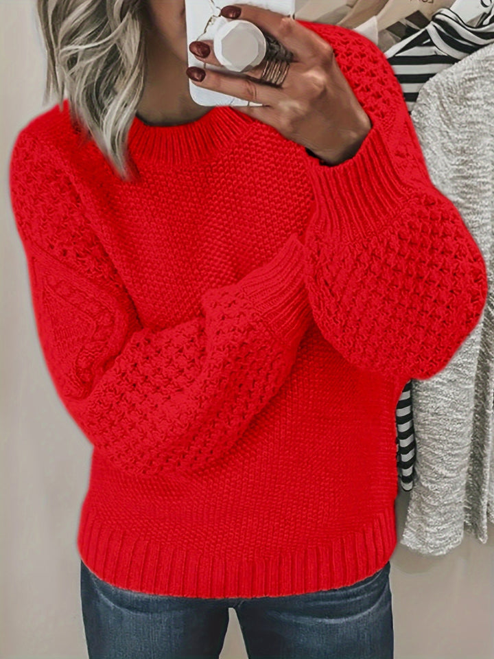 Drune | Strickpullover mit Strukturärmeln Acryl Warm und Bequem