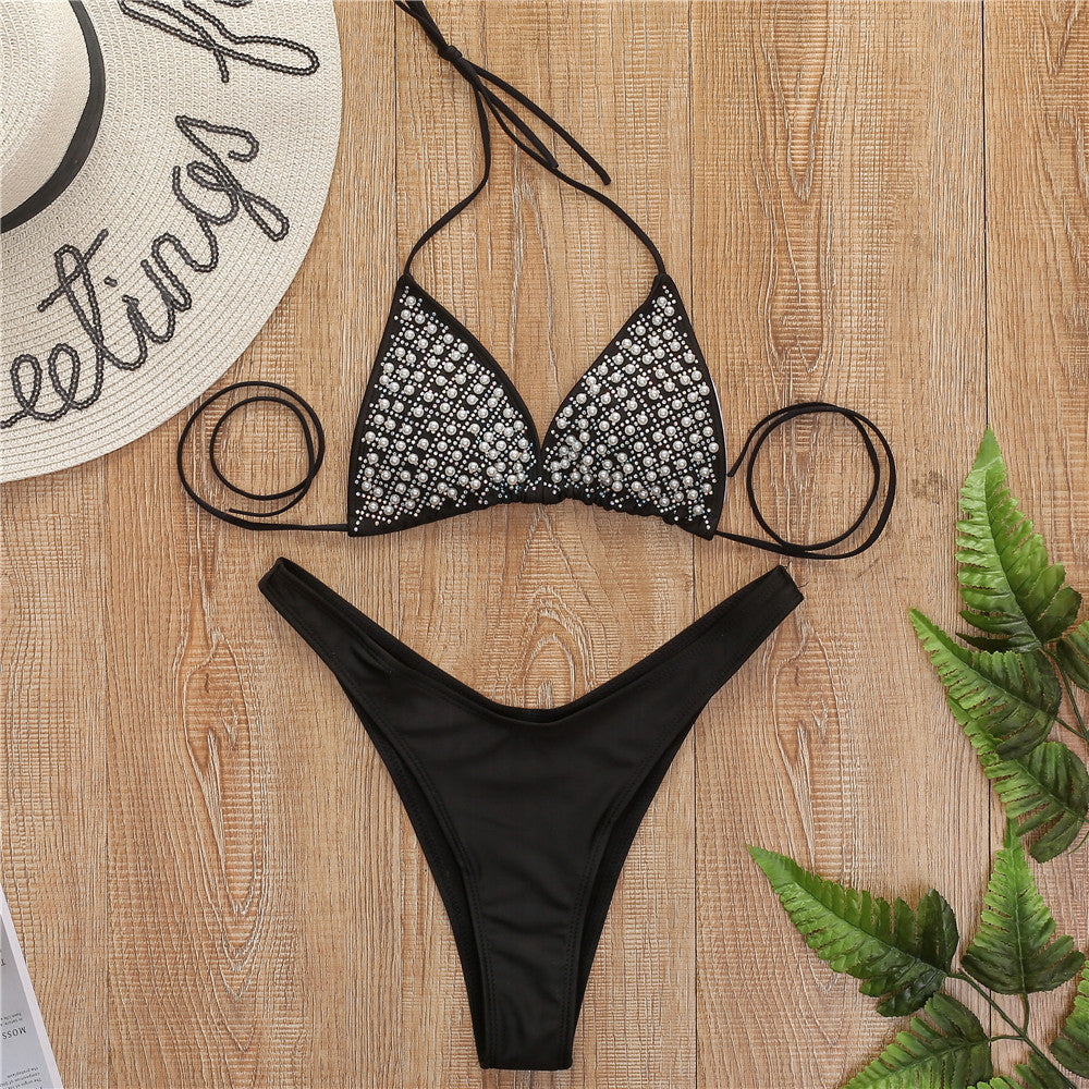 Damen Glamouröser Strass-Bikini Drune