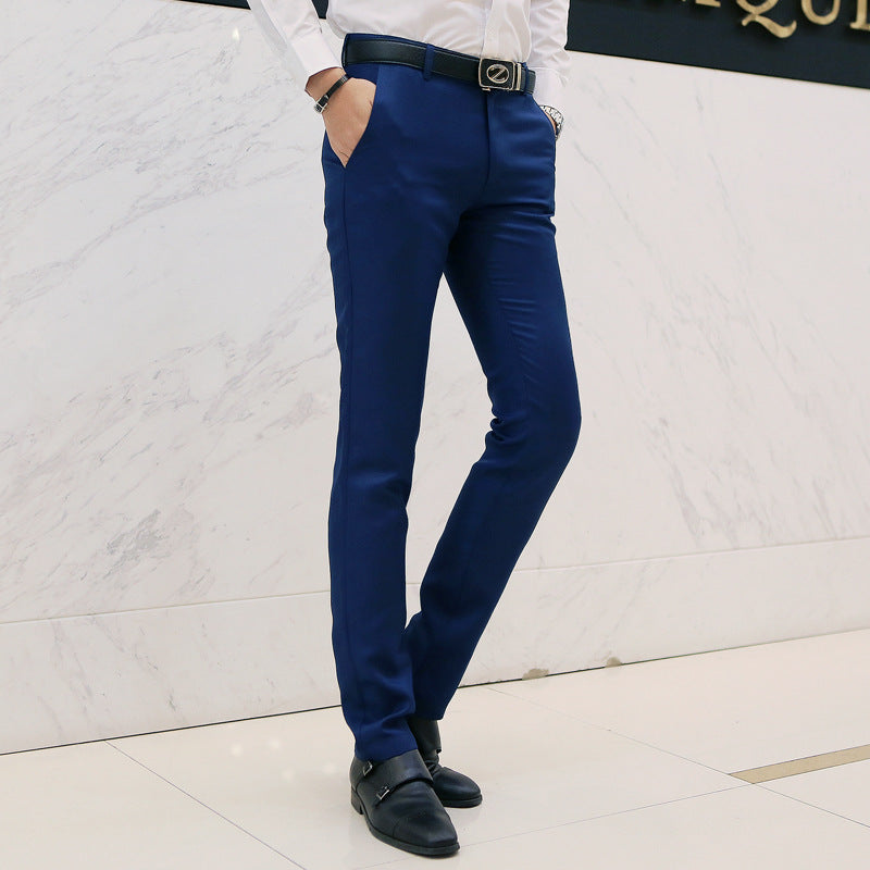Herren nan moderne Slim-Chinohose mit leichtem Stretch, Bügelfalte und schmal zulaufendem Bein Drune