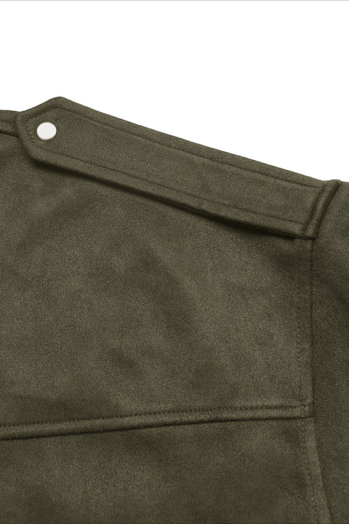 Drune | Kragen Wildleder-Look Bomberjacke