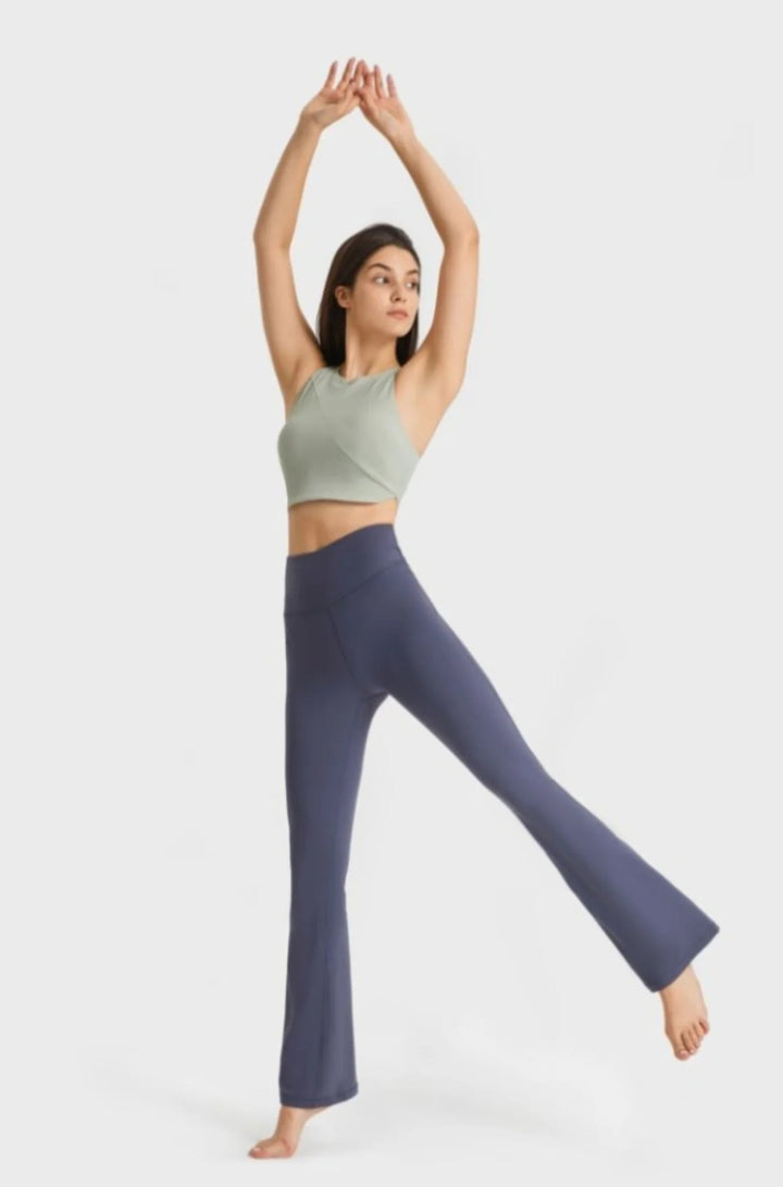 Drune | Hohe Taille nackt atmungsaktiv Yoga Sport Neun-Punkt-Hose