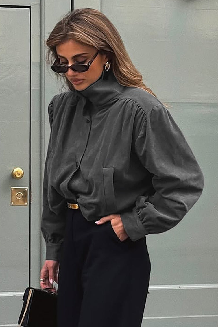 Drune | Wildleder Stil Langarmjacke