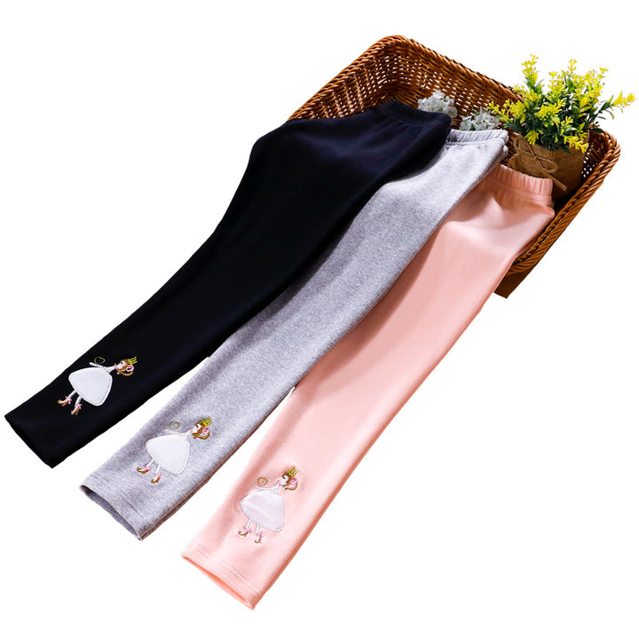 Mädchen Leggings mit buntem Applikationsdesign Drune