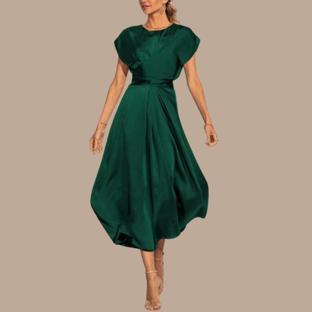 Drune | Wickel-Midikleid mit Kappenärmeln