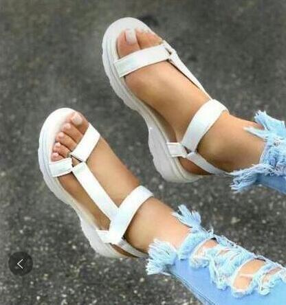 Damen nan sportliche Plateau-Sandalen mit verstellbaren Riemen Drune