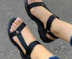 Damen nan sportliche Plateau-Sandalen mit verstellbaren Riemen Drune