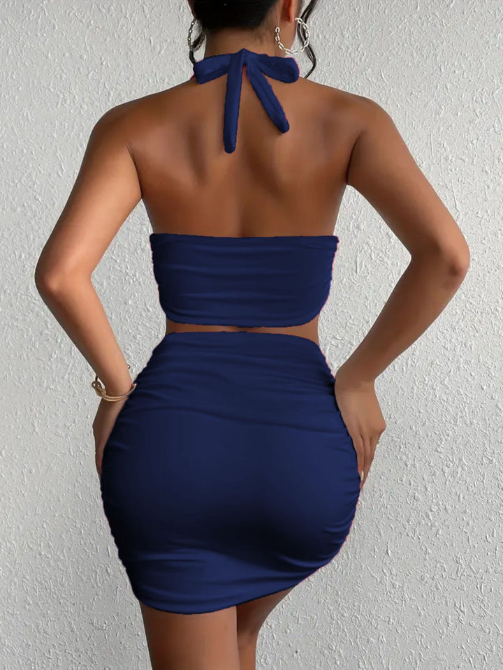 Drune | Ärmelloses Neck Tube Top Weste Hip Wrap Set
