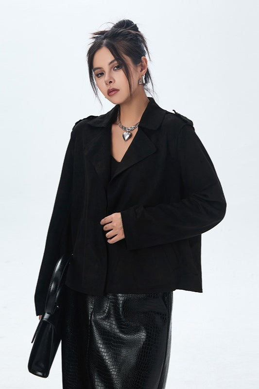 Drune | Offene Front Bikerjacke