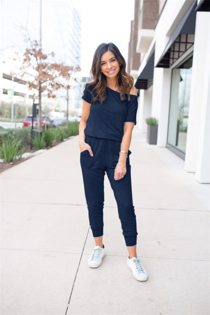 Damen Freizeit-Jumpsuit mit lässigem Schnitt und praktischen Taschen Drune